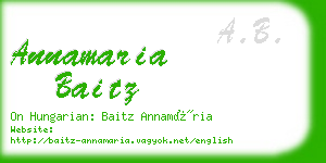 annamaria baitz business card